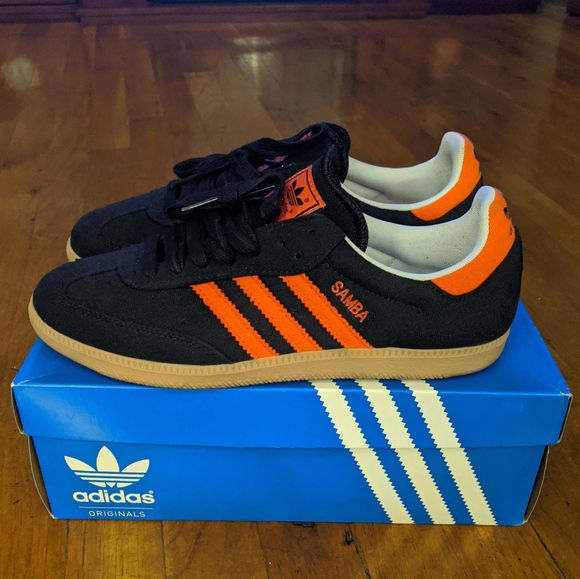adidas samba black orange